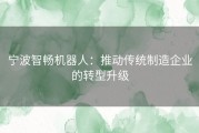 宁波智畅机器人：推动传统制造企业的转型升级