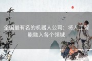 全国最有名的机器人公司：将人工智能融入各个领域