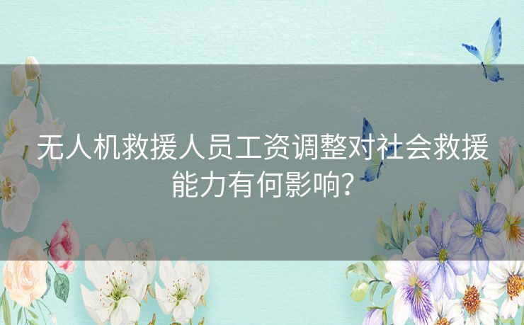 无人机救援人员工资调整对社会救援能力有何影响？