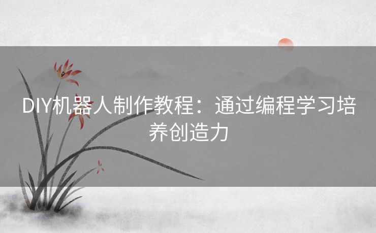 DIY机器人制作教程：通过编程学习培养创造力