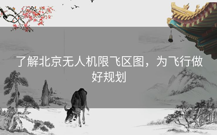 了解北京无人机限飞区图，为飞行做好规划