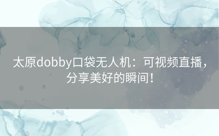 太原dobby口袋无人机：可视频直播，分享美好的瞬间！