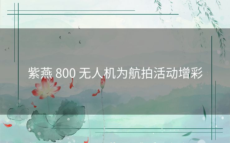 紫燕 800 无人机为航拍活动增彩