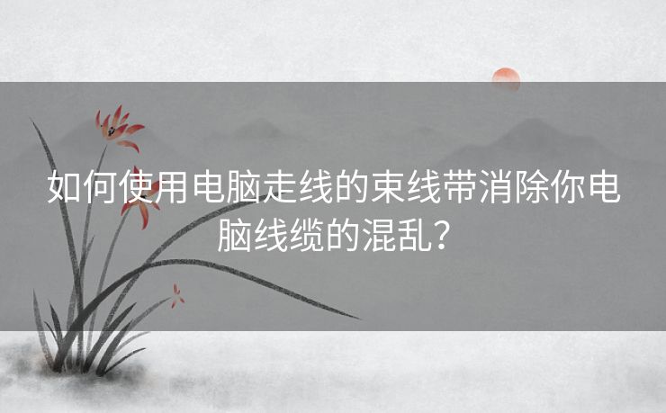 如何使用电脑走线的束线带消除你电脑线缆的混乱？