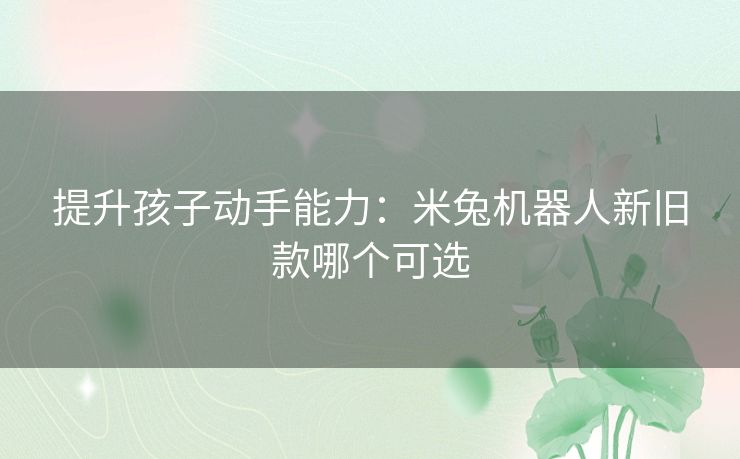 提升孩子动手能力：米兔机器人新旧款哪个可选