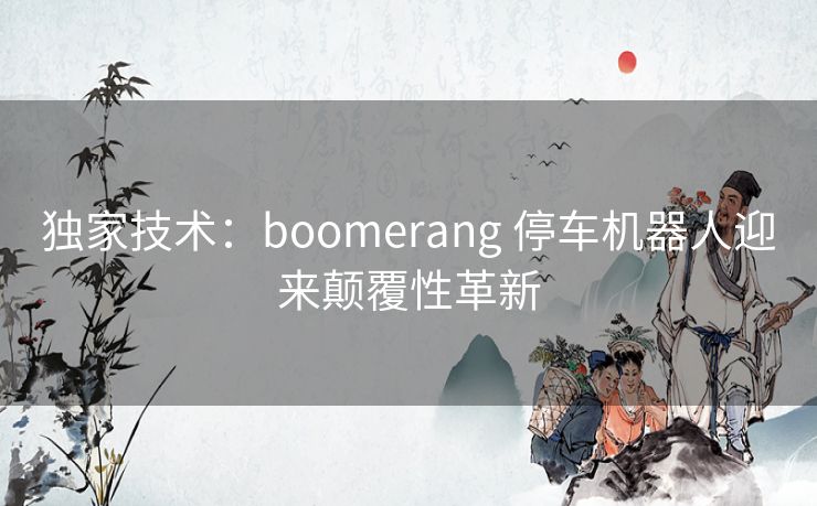 独家技术：boomerang 停车机器人迎来颠覆性革新