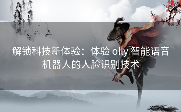 解锁科技新体验：体验 olly 智能语音机器人的人脸识别技术