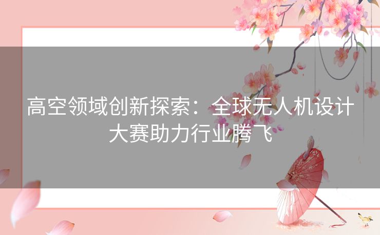 高空领域创新探索：全球无人机设计大赛助力行业腾飞