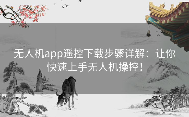 无人机app遥控下载步骤详解：让你快速上手无人机操控！