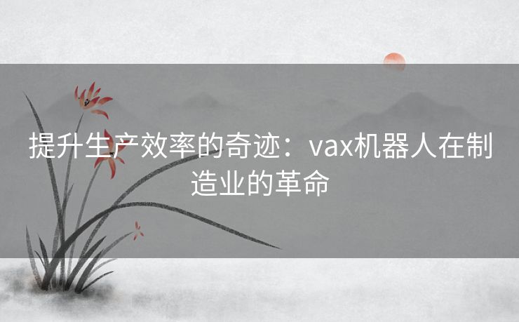 提升生产效率的奇迹：vax机器人在制造业的革命