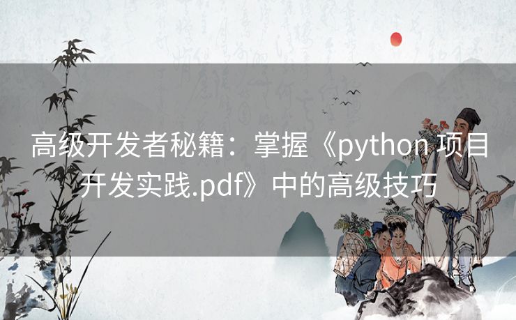 高级开发者秘籍：掌握《python 项目开发实践.pdf》中的高级技巧