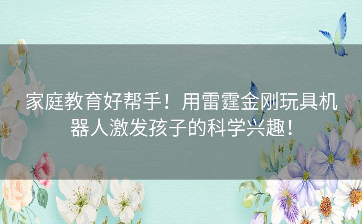 家庭教育好帮手！用雷霆金刚玩具机器人激发孩子的科学兴趣！