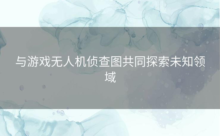 与游戏无人机侦查图共同探索未知领域