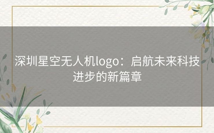 深圳星空无人机logo：启航未来科技进步的新篇章