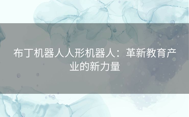 布丁机器人人形机器人：革新教育产业的新力量