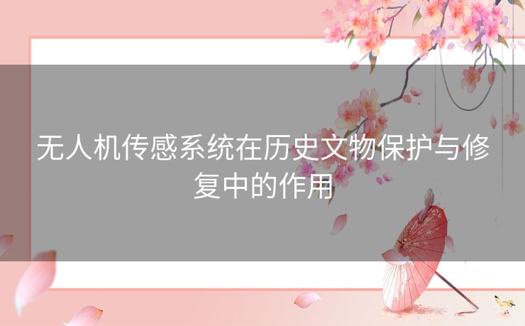 无人机传感系统在历史文物保护与修复中的作用