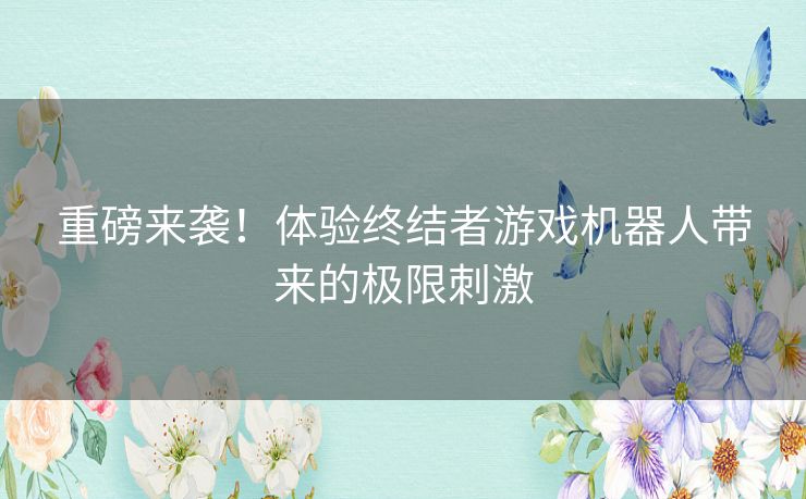 重磅来袭！体验终结者游戏机器人带来的极限刺激