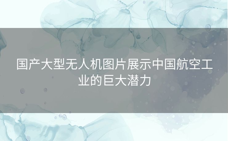 国产大型无人机图片展示中国航空工业的巨大潜力