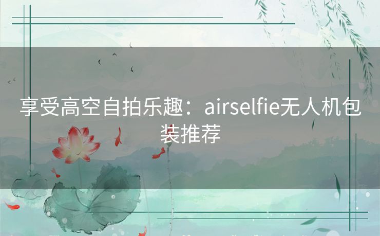 享受高空自拍乐趣：airselfie无人机包装推荐